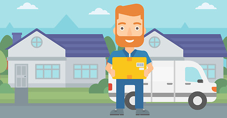 Image showing Man delivering box.