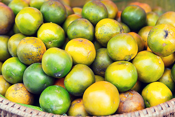 Image showing mandarins at asian street market