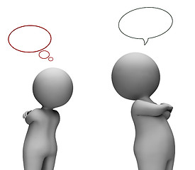 Image showing Speech Bubble Means Copy Space And Anger 3d Rendering