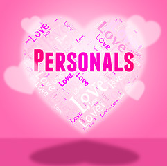Image showing Personals Heart Means In Love And Advertisement