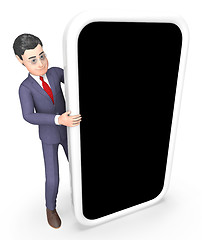 Image showing Businessman Copyspace Indicates World Wide Web And Searching 3d 