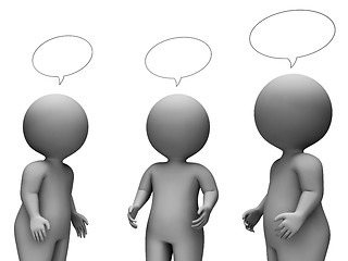 Image showing Speech Bubble Shows Render Chatting And Speaking 3d Rendering