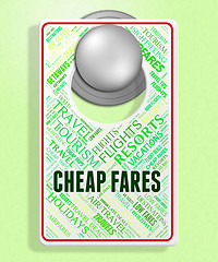 Image showing Cheap Fares Indicates Low Cost And Discounted