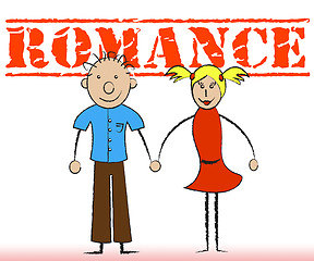 Image showing Romance Couple Represents Devotion Couples And Fondness