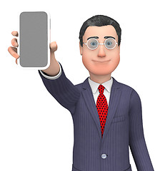 Image showing Online Character Indicates World Wide Web And Blank 3d Rendering