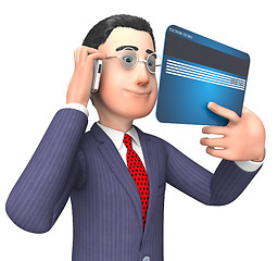 Image showing Credit Card Represents Business Person And Buy 3d Rendering