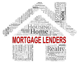 Image showing Mortgage Lenders Indicates Home Loan And Banking