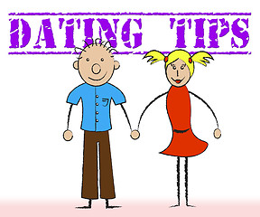 Image showing Dating Tips Represents Pointers Romance And Partner