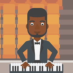 Image showing Musician playing piano.