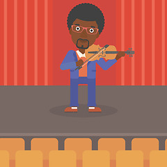 Image showing Man playing violin.