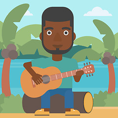 Image showing Man playing guitar.