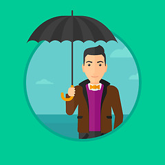 Image showing Business man with umbrella.