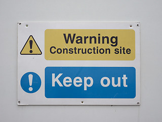 Image showing Warning safety sign