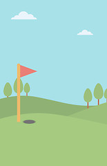 Image showing Background of golf field.