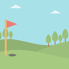 Image showing Background of golf field.