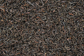 Image showing Black tea leaves background