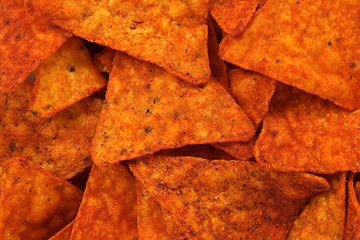 Image showing Hot corn chips background
