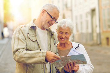 Image showing senior couple on city street