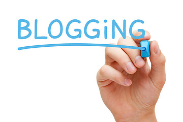 Image showing Blogging Blue Marker