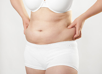 Image showing Woman big belly