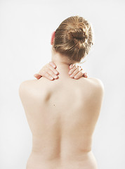 Image showing Woman neck pain