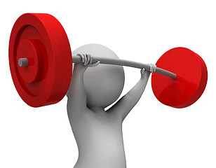 Image showing Weight Lifting Represents Physical Activity And Empowerment 3d R