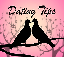 Image showing Dating Tips Represents Date Relationship And Hint