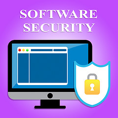 Image showing Software Security Indicates Web Site And Application