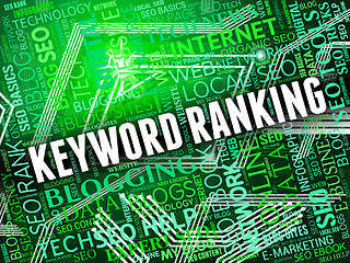 Image showing Keyword Ranking Represents Search Engine And Content