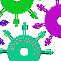 Image showing Efficiency Cogs Indicates Gears Effectiveness And Gearbox