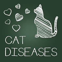 Image showing Cat Diseases Indicates Puss Kitten And Kitty
