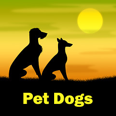 Image showing Pet Dogs Represents Domestic Animals And Canine