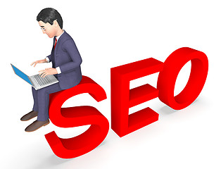 Image showing Character Seo Means Business Person And Executive 3d Rendering