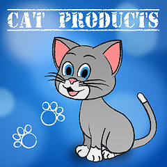Image showing Cat Products Means Felines Kitten And Purchases
