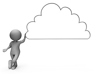 Image showing Cloud Copyspace Shows Blank Clouds And Cloudy 3d Rendering