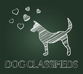 Image showing Dog Classifieds Indicates Advertisement Doggy And Purebred