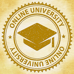 Image showing Online University Shows Web Site And Educate