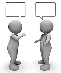 Image showing Speech Bubble Indicates Copy Space And Chat 3d Rendering