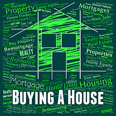 Image showing Buying A House Represents Purchases Retail And Houses