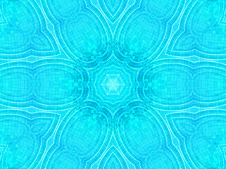 Image showing Blue tile background with concentric water ripples pattern