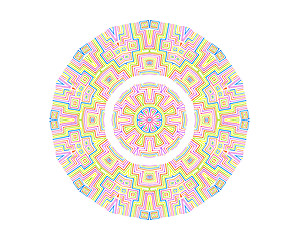 Image showing Abstract colorful concentric pattern