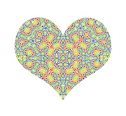 Image showing Vector abstract color pattern heart