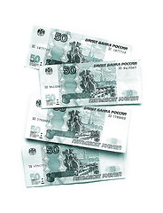 Image showing Abstract colored russian money