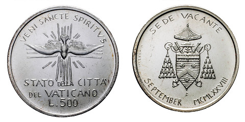 Image showing Papal Vacant see 1978 september silver coin uncircoled