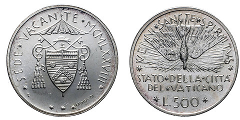 Image showing Papal Vacant see 1978 silver coin uncircoled