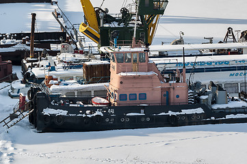 Image showing Ships on winter parking