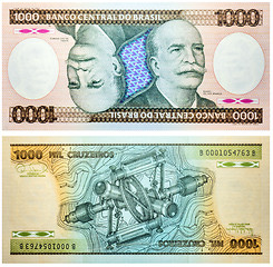 Image showing Banknote 1000 Cruzeiros Brasil 1981