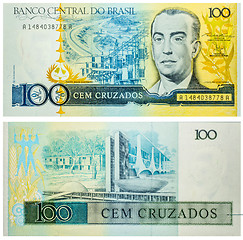 Image showing Banknote 100 Cruzados Brasil 1986