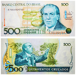 Image showing Banknote 500 Cruzados Brasil 1986