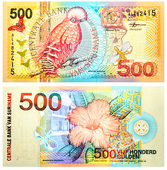 Image showing Banknote 500 Gulden Suriname 2000